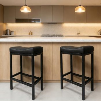 ZYFFHYLAI Set of 2 Backless Bar Stools 30 Inch