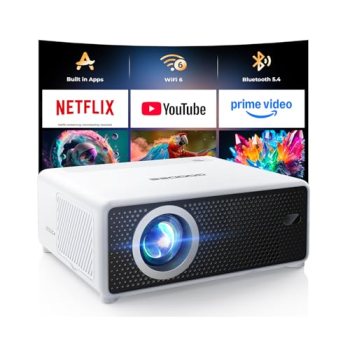 GOODEE Mini Projector with WiFi and Bluetooth – Built-in Apps