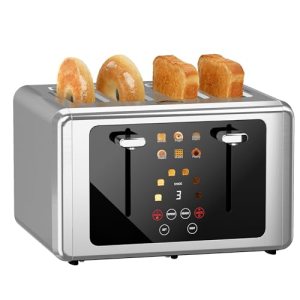 WUNLY Smart Digital 4 Slice Toaster with Touch Screen