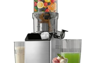 WHUTO Cold Press Juicer, Wide Feed Chute Juicer Machines