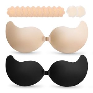 Cmojsk Strapless Sticky Push-Up Bra for Women