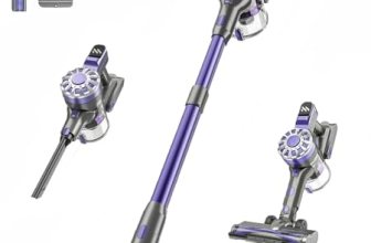 Cordless Vacuum Cleaner, 6 in 1 Lightweight Stick Vacuum with Rechargeable Batte