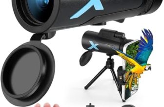 12×50 High Power HD Monocular Telescope with Phone Adapter & Tripod