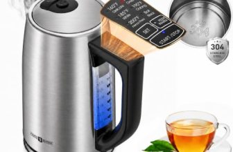 1.7L Electric Tea Kettle, 6 Precise Temperature Presets Stainless Steel Electric