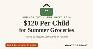 Amazon + SUN Bucks 2026: How to Use Your $120 Summer EBT Online