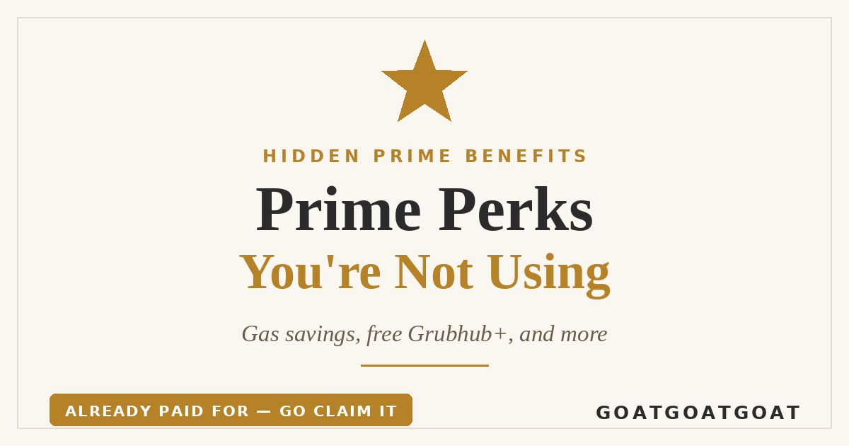 Amazon Prime perks you're not using — gas savings, free Grubhub+, and more