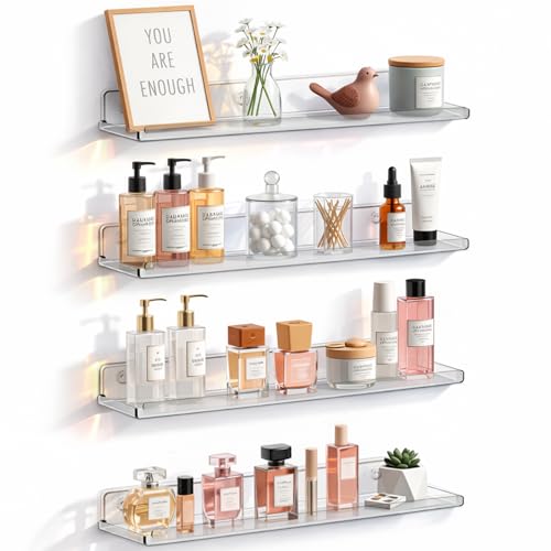 Floating Wall Shelves, 4-Pack