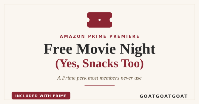 Amazon Prime Premiere: Free Movie Tickets & Snacks for Prime Members (2026)