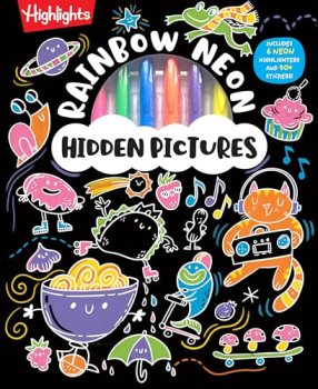 Rainbow Neon Hidden Pictures: Rainbow Activity Book with Neon Markers and Over 4