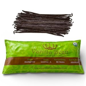 50 Organic Madagascar Vanilla Beans. Whole Grade A Vanilla Pods for Vanilla Extr