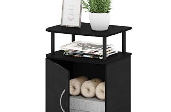 Furinno Jaya End Table, One, Black Wood