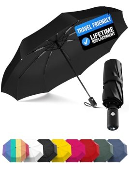 Rain-Mate Windproof Compact Umbrellas for Rain