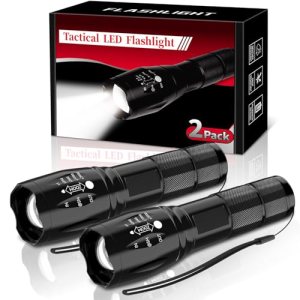 BESTSUN LED Flashlight 2 Pack, Small Flashlights Powerful High Lumens 5 Modes