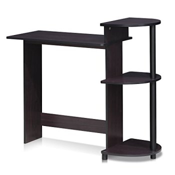 Furinno COMPACT Desk, 28.5″ Wide Gaming Desk with Shelves
