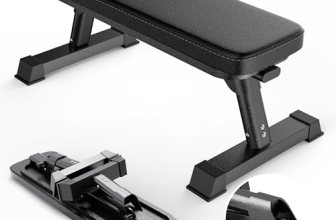 Finer Form Gym Quality Foldable Flat Bench for Multi-Purpose Weight Training and