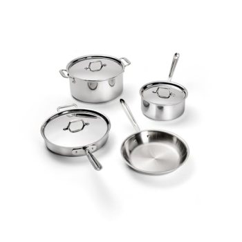 All-Clad D3® Stainless Steel 7 Piece Cookware Set- Made in USA- Includes Frying