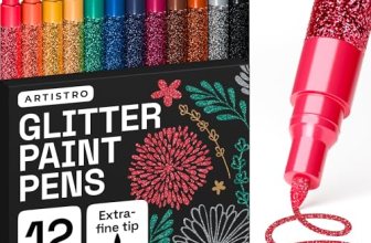 ARTISTRO 12 Glitter Paint Pens for Glass Marking