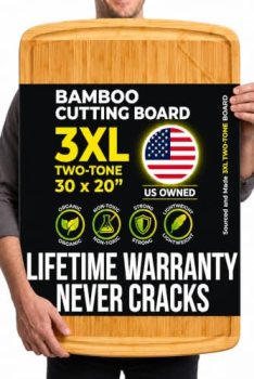 Greener Chef 30 x 20 Organic Extra Large Cutting Board with Lifetime Replacement