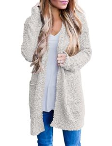 MEROKEETY Women’s 2025 Winter Long Sleeve Soft Chunky Knit Sweater Open Front Ca