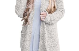MEROKEETY Women’s 2025 Winter Long Sleeve Soft Chunky Knit Sweater Open Front Ca