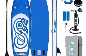 FunWater 10’×31″×6″ Inflatable Stand Up Paddle Board with Premium SUP Paddleboar