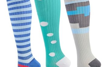SB SOX 3-Pair Compression Socks, 15-20mmHg (L/XL, 07 – Multi-color)