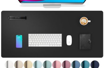Aothia Non-Slip Waterproof PU Leather Desk Pad Protector for Mouse