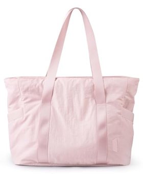 BAGSMART Tote Bag for Women, Tote Bag with Zipper Work Tote with Compartments Nu