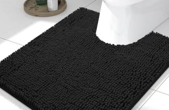 Smiry Luxury Chenille Toilet Rugs U-Shaped 24×20