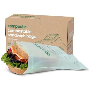 Compostic Compostable XL Sandwich Bags (90 + 10 Count) Everyday Essential — Rese