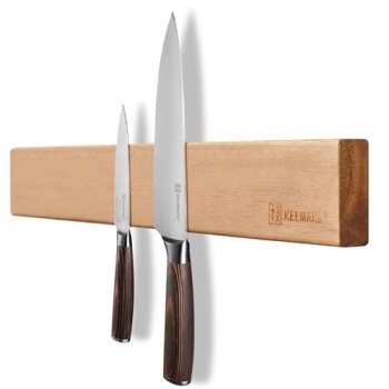 KEEMAKE Magnetic Knife Holder for Wall 16 inch Acacia Wood Knife Magnetic Strip