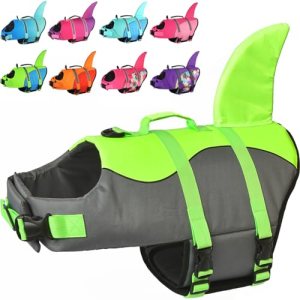 Doglay Dog Life Jacket Shark, Ripstop Dog Life Vests for Swimming Boating with H