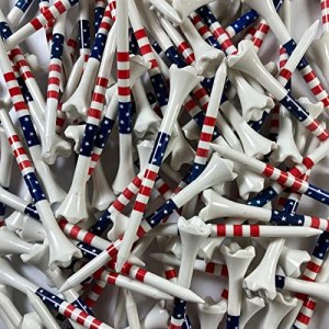 Pride Golf Tee Performance Plastic Golf Tees – Stars & Stripes – 100 Count