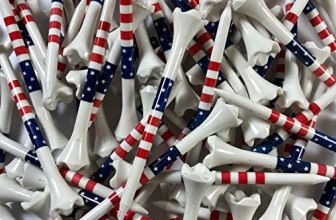 Pride Golf Tee Performance Plastic Golf Tees – Stars & Stripes – 100 Count