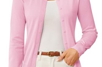 GRACE KARIN Pink Cardigan Sweaters for Women Lightweight Fall Cardigans Fashion