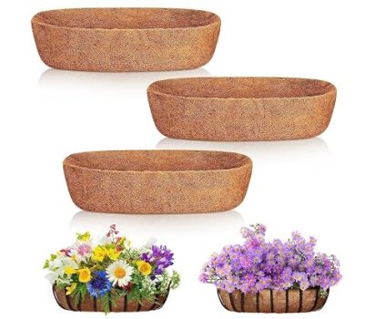 JISON21 Coco Liner 36 Inch, 3PCS Replacement for Hanging Planter Baskets