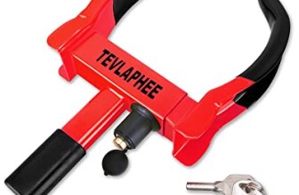 Tevlaphee Universal Wheel Lock Heavy Duty Security Trailer Wheel Lock Anti Theft