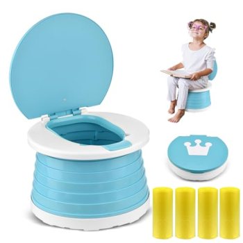 Portable Potty for Toddler Travel Foldable Potty Seat for Toddler Training Toile
