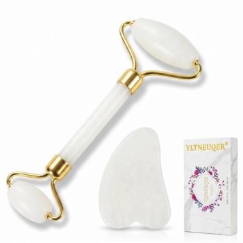 YLTNEUQER Natural Gua Sha & Jade Roller Set