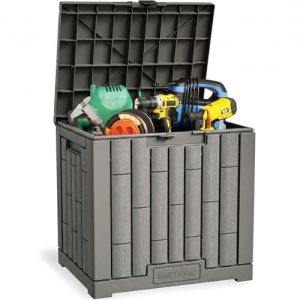 EAST OAK Outdoor Storage Box, 31 Gallon Deck Box Indoor and Outdoor Use