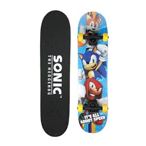 Sonic The Hedgehog – Complete Cruiser Skateboard with Maple Deck and Smooth