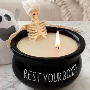 Halloween Decorations Indoor – Vintage Halloween Skeleton Candles Decor Gifts
