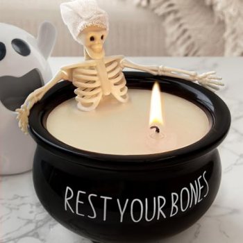Halloween Decorations Indoor – Vintage Halloween Skeleton Candles Decor Gifts