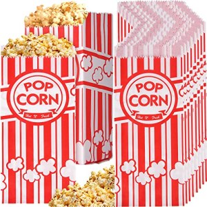 500 Pieces Paper Popcorn Bags, 1 oz Bags Individual Servings for Machine Maker C