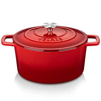 Velaze 6 QT Enameled Cast Iron Dutch Oven