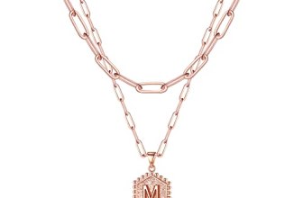 M MOOHAM Layering Initial Necklaces for Women