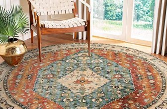 Lahome Felice Boho Tribal Round Rugs 6ft Washable Living Room Area Rug