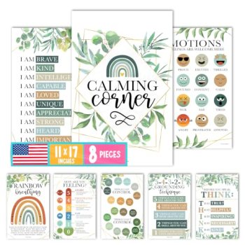 Hadley Designs 8 Calming Corner Posters for Classroom Must Haves -Calm Down Corn