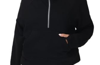THE GYM PEOPLE Womens’ Hoodies Half Zip Fleece Crop Pullover Sweatshirts
