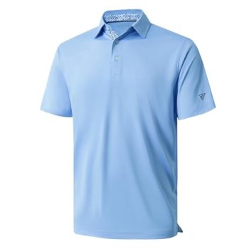 M MAELREG Golf Polo Shirts for Men Short Sleeve Performance Moisture Wicking Qui